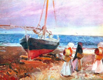  strand - Fischerfrauen am Strand Valencia 1903